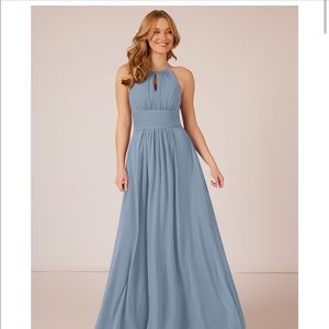 Azazie Bonnie dusty blue A6